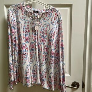 Talbots Paisley Print Top Size S NWT.
